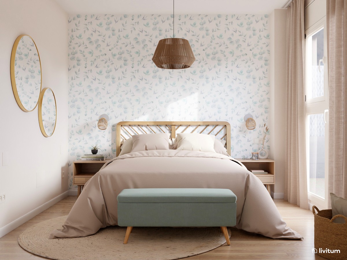 Alegre y colorido dormitorio nórdico
