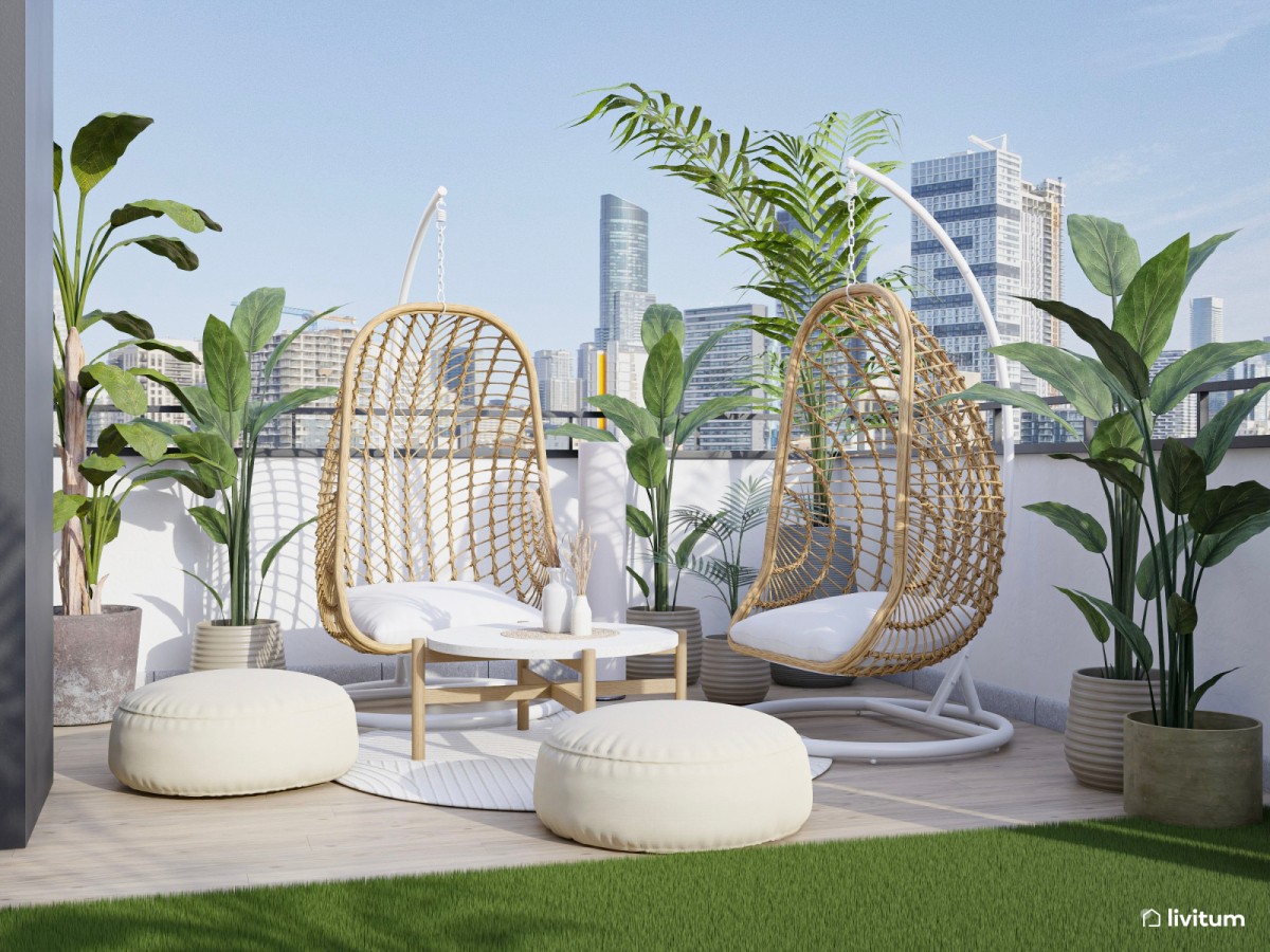 ¿Terraza pequeña? Aplica estas ideas para conseguir un chill out 