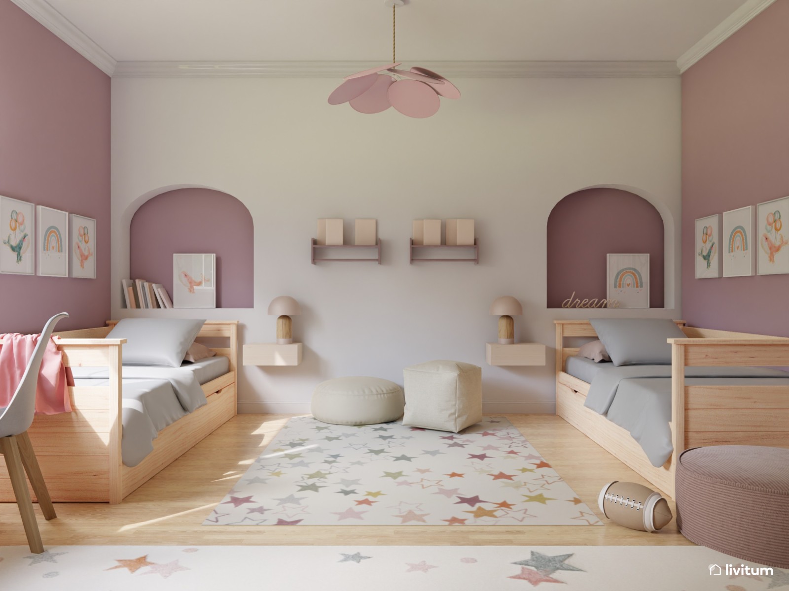 Habitación infantil multiplicada por 4 