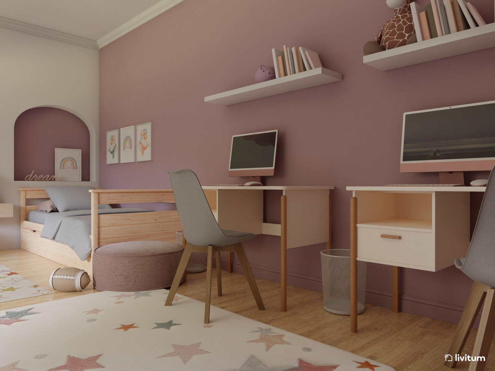 Habitación infantil multiplicada por 4 