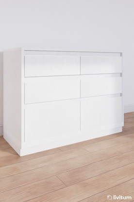 Aparador modular Kay 60,5 94 cm custom 2 cajones blanco white, Baixmoduls