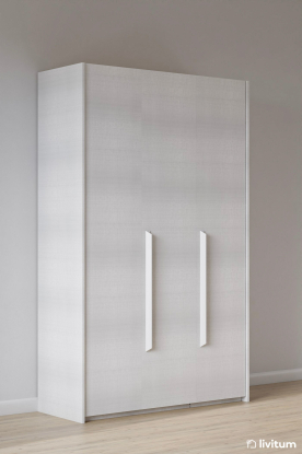 Armario 3 puertas batientes T3 Blanco 149x58x240cm, Baixmoduls