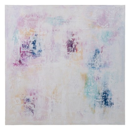 Cuadro pintura abstracto morado-blanco 120 x 3,50 x 120 cm, Wood Nature