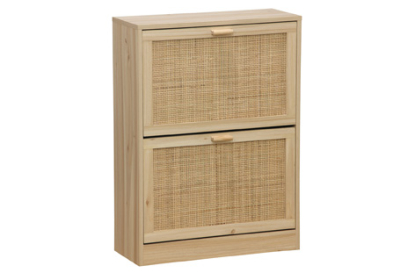 Zapatero decor 60 x 24 cm pino / rattan, Adec Group