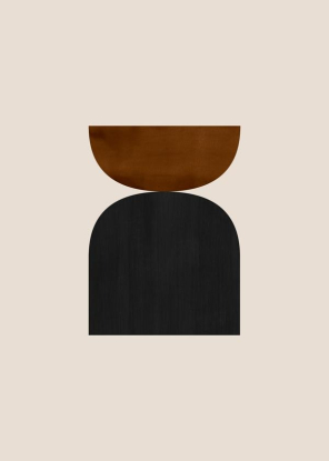 Geometric shapes Nº1 - rust & black, Artesta