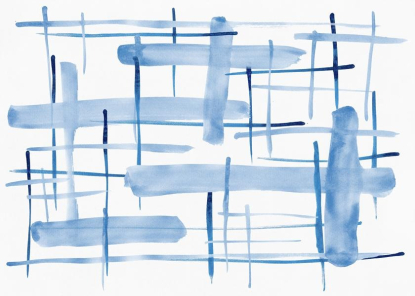 Abstract Lines Blue and White 06, Artesta