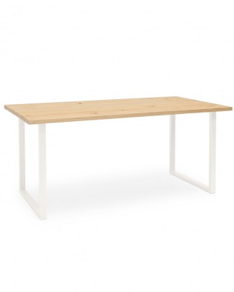 Mesa de comedor Zocco natural y blanca 200, The Wood Taylor