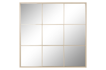 ESPEJO HIERRO CRISTAL 90X2X90 VENTANA BEIGE, Item