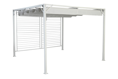 PERGOLA ACERO POLIESTER 296X296X225 BLANCO, Item