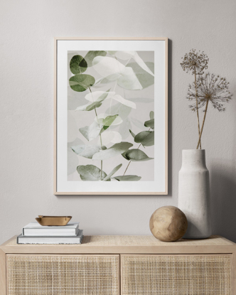 EUCALYPTUS SHADES NO2 POSTER 50x70 blanco, Desenio