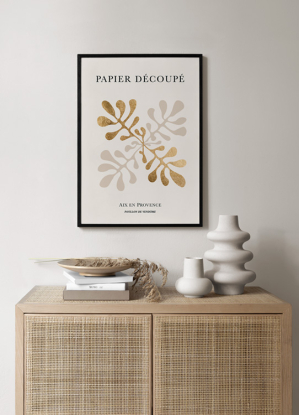 PAPIER DECOUPE NO3 POSTER 30x40 blanco, Desenio