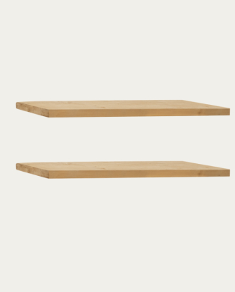 Pack 2 estanterías de madera maciza flotante acabado roble medio 80cm, The Wood Taylor