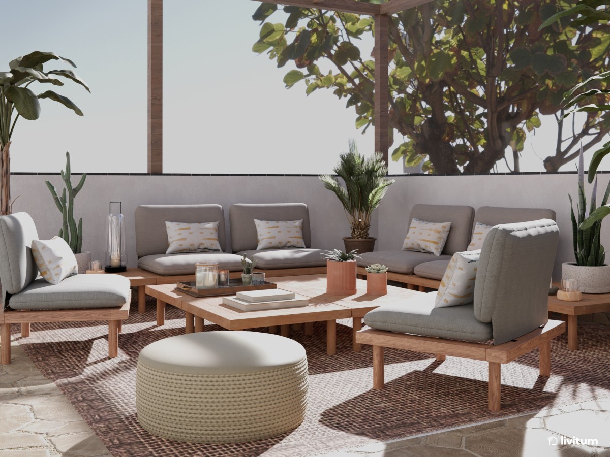 Moderna zona chill out para exterior