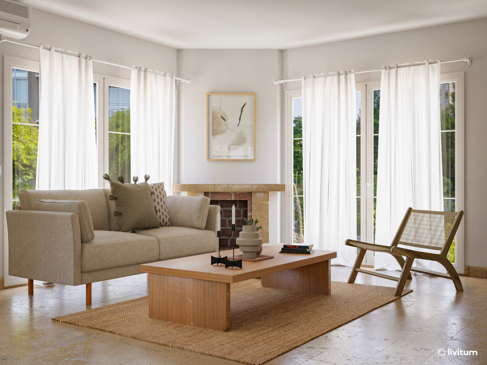 Salón comedor moderno muy confortable con una gran librería 