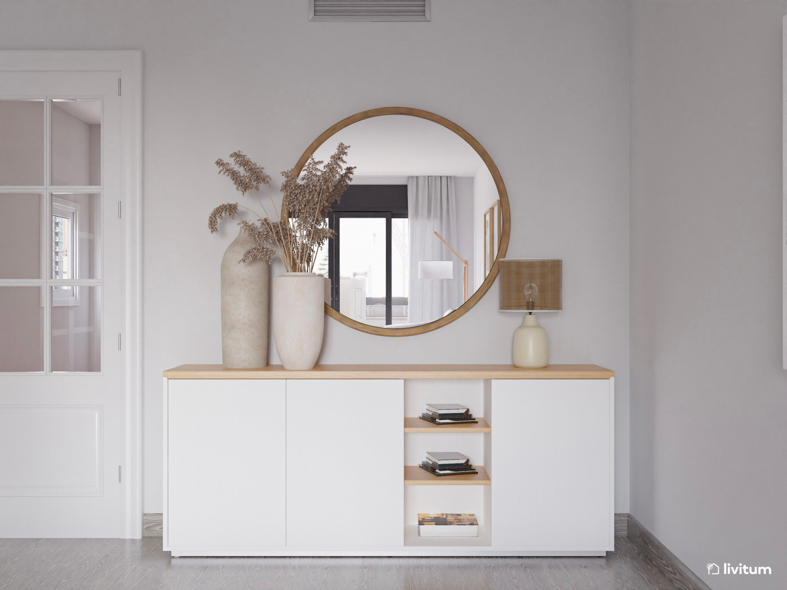  Salón comedor moderno y nórdico con texturas suaves