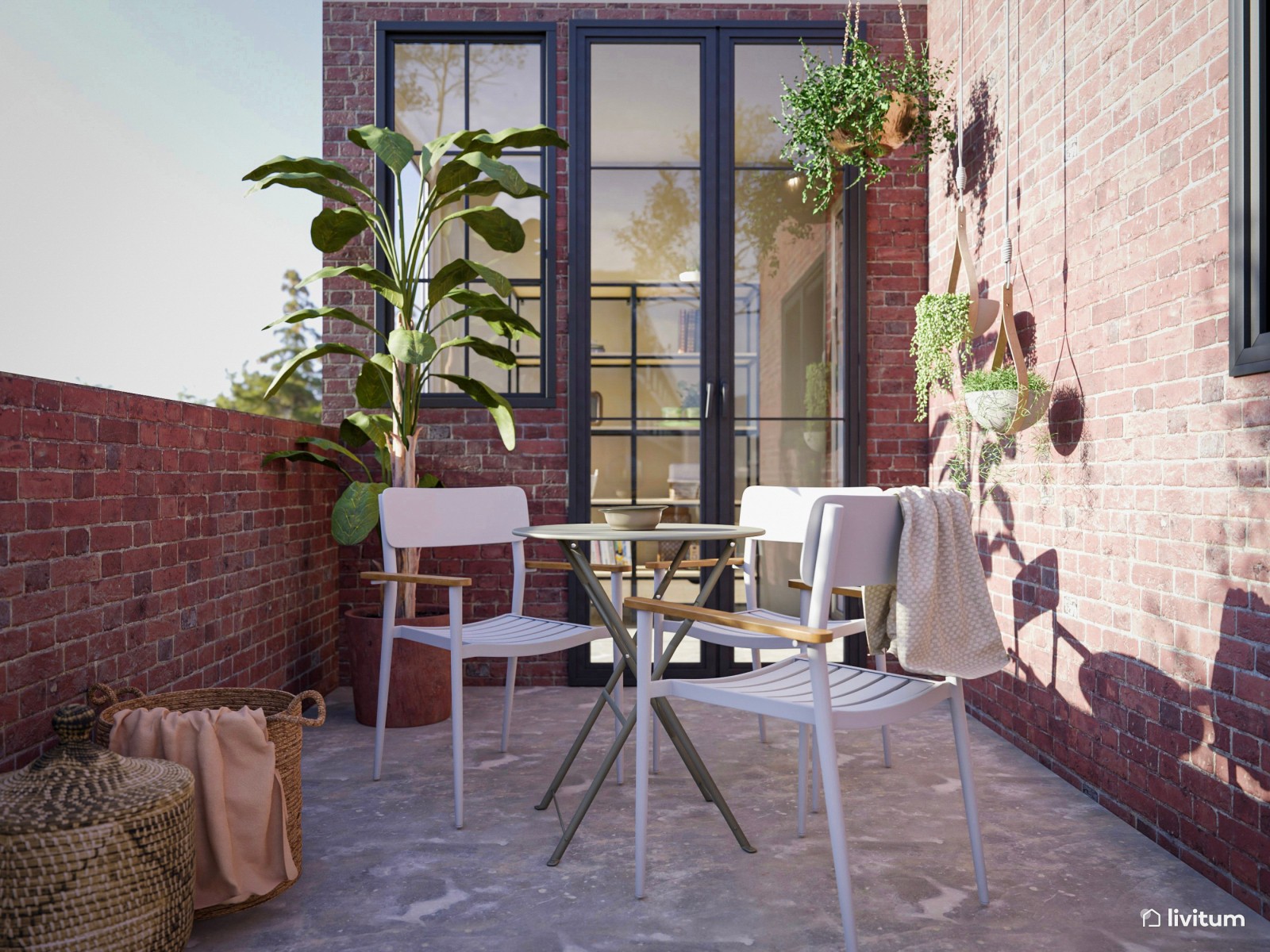 Terraza pequeña para piso de ciudad 